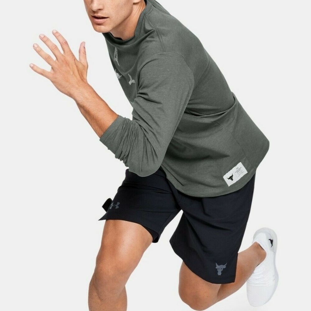 🌿SALE🌿 Project Rock Under Armour Pay Your Dues Long Sleev Size 1346100 012 - Picture 2 of 6